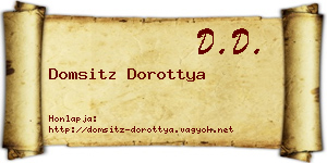 Domsitz Dorottya névjegykártya